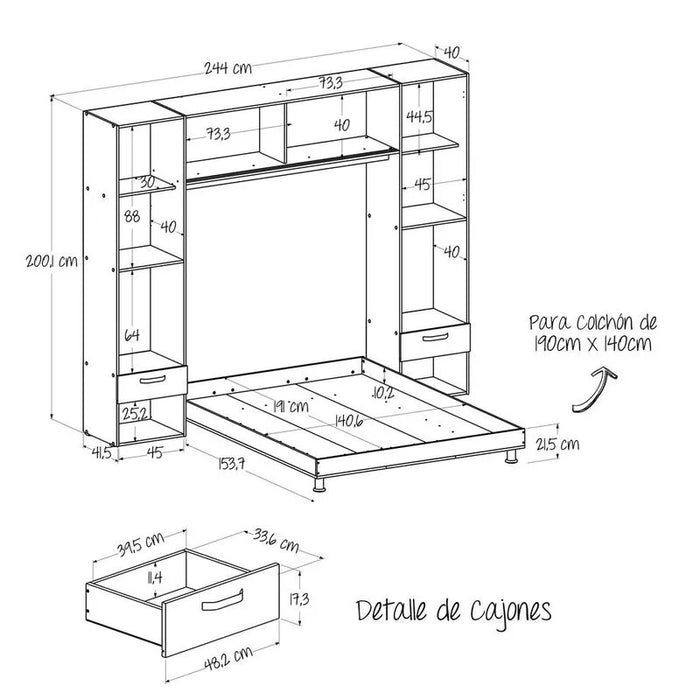 Cama Multifuncional Alcala