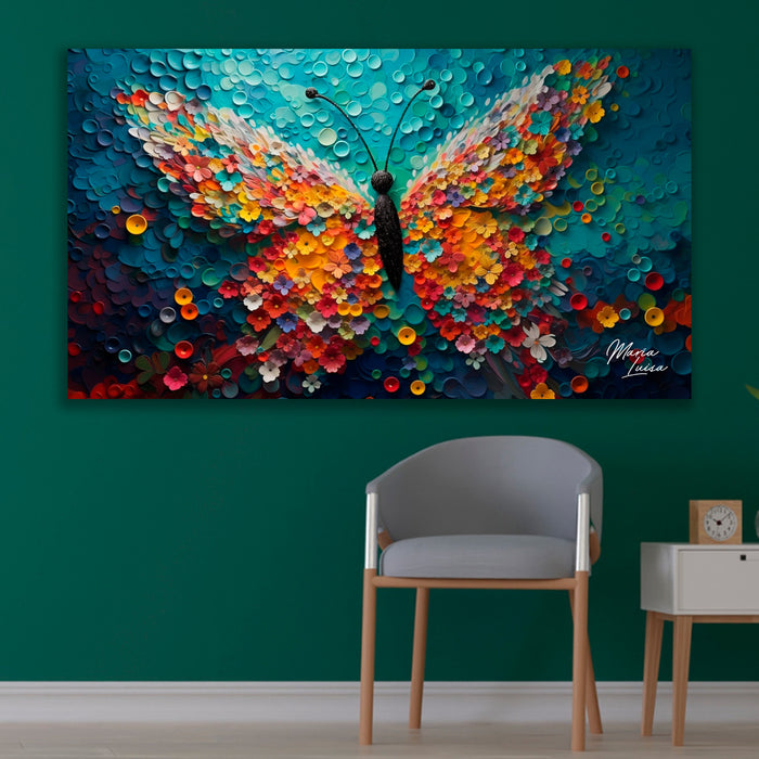 Cuadro Mariposa en Carnaval 110x60cm