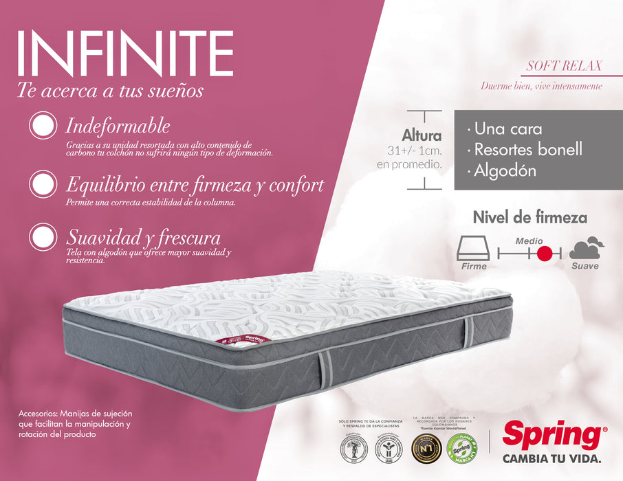 Colchón Infinite V5L7 Suave Doble Spring