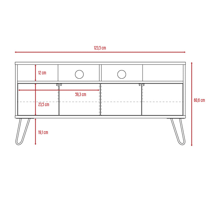 Rack para TV Vassel Wengue