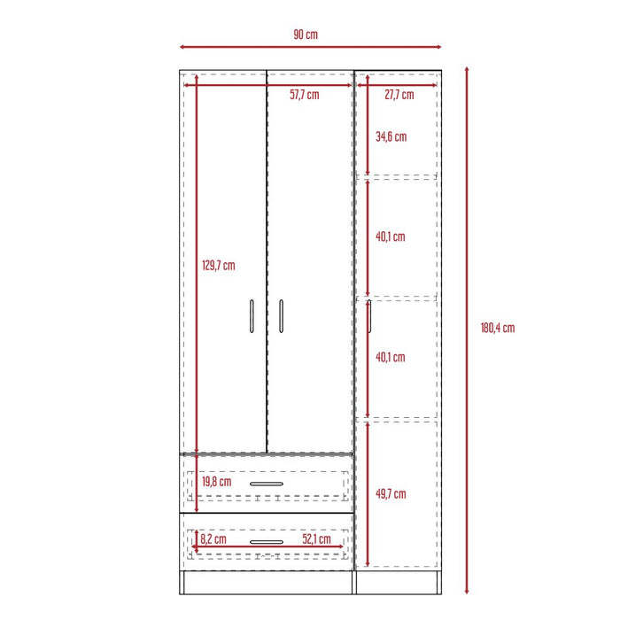 Closet Austral 3 Puertas Bellota