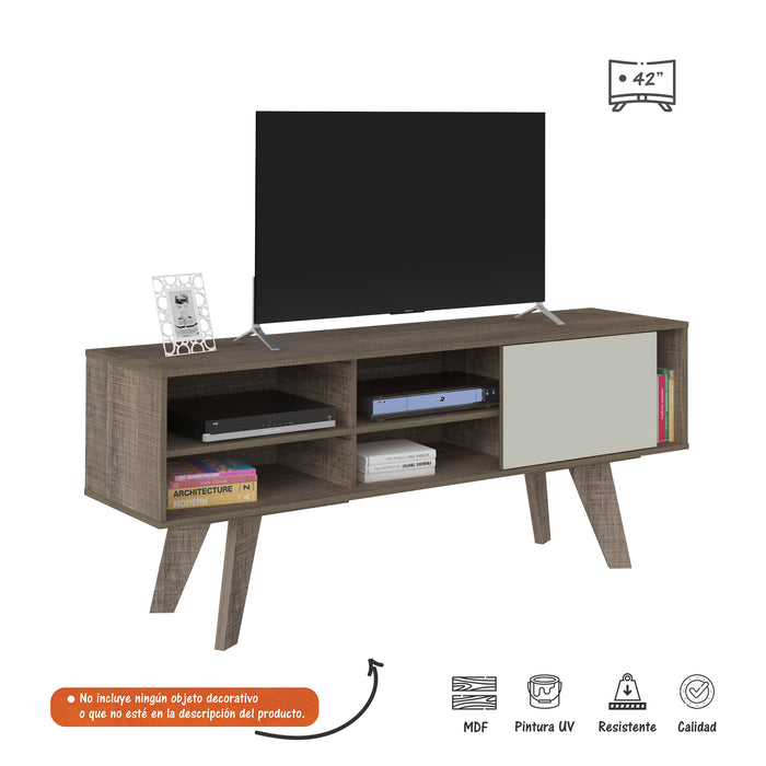 Mueble para TV 60 Bertolini - Canela con Blanco