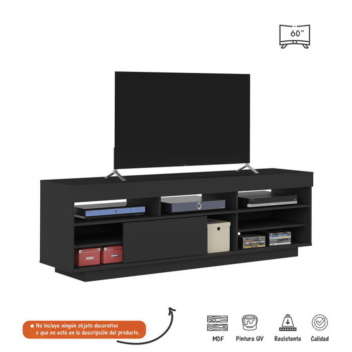 Mesa Para TV de hasta 60" Treviso Bertolini Negro