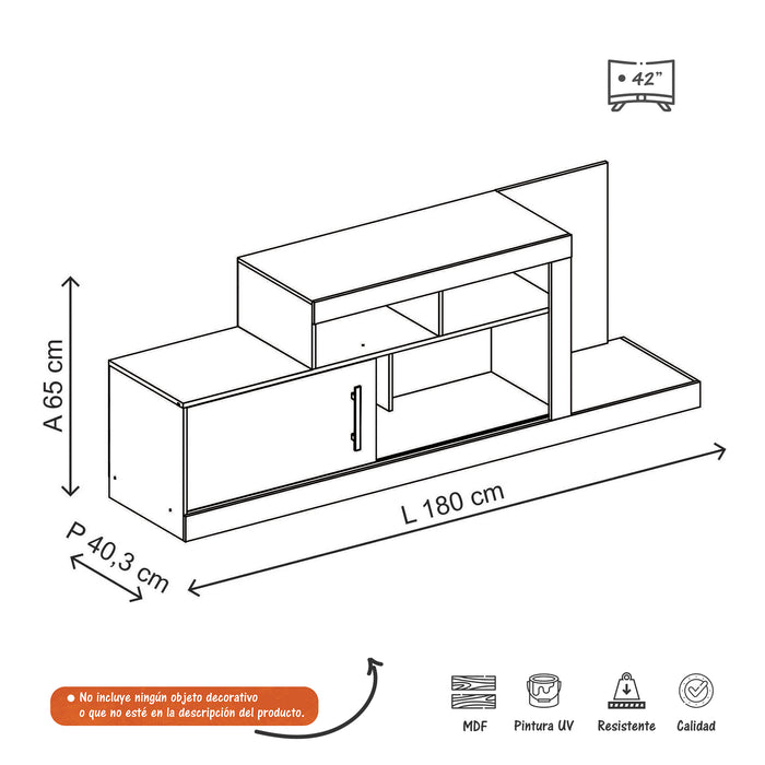 Mesa Para Tv 1304 Bertolini - Native