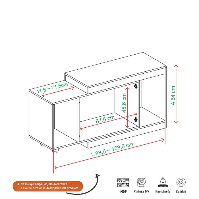 Mueble Para Tv 55" 2301 Bertolini -  Chocolate Mate